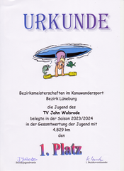 1. Platz Bezirk Lneburg Jugend/Schler